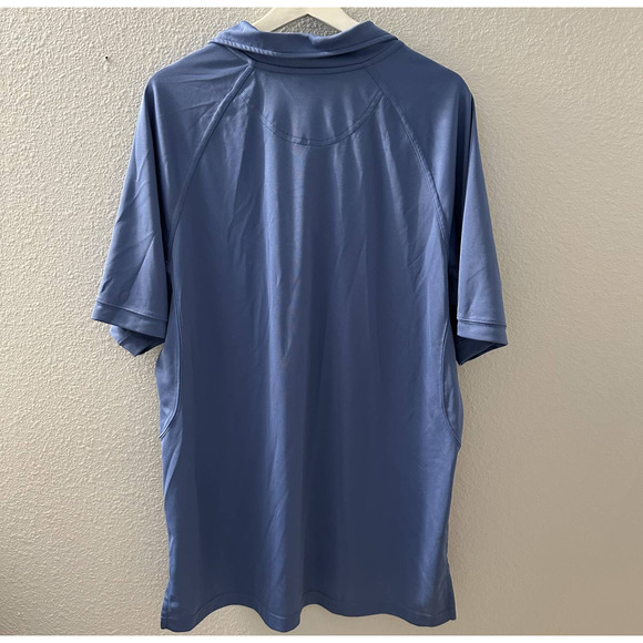 Duluth Trading Co. Men's Blue Performance Trim Fit Short Sleeve Polo Shirt Large - Picture 4 of 8